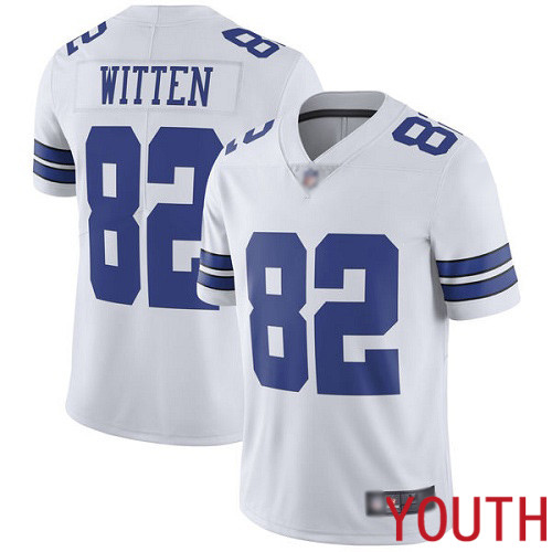 Youth Dallas Cowboys Limited White Jason Witten Road #82 Vapor Untouchable NFL Jersey->youth nfl jersey->Youth Jersey
